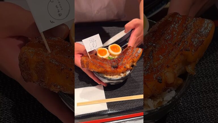 巨大角煮を丸ごと乗せた絶品どんぶり！橋で切れるくらい柔らかくホロホロな食感がたまらない【みんなのちよ松：大阪天王寺】