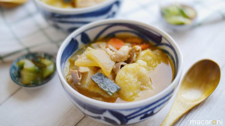 もちもちぽってり！ かぼちゃ ほうとう風 お手軽 すいとん 汁 のレシピ 作り方
