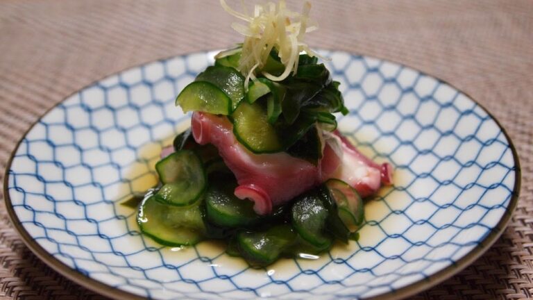 おかずやおつまみに　土佐酢で和える【たこの酢の物】