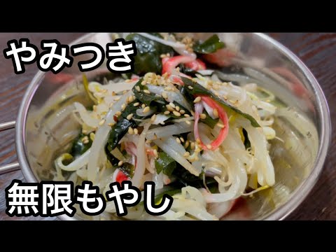 レンジで簡単！やみつき無限もやし カニカマとわかめのナムル