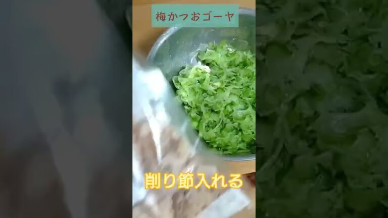 【梅かつおゴーヤ】暑いときはコレ