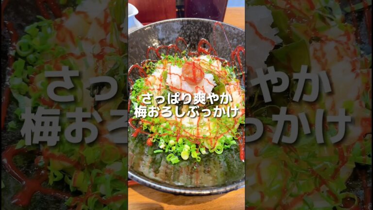 彩り鮮やかな梅おろしぶっかけうどんが最高 #福岡グルメ #福岡ランチ #志免町