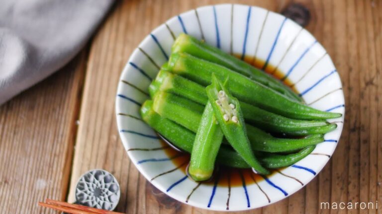 夏の副菜。オクラの柚子胡椒漬け