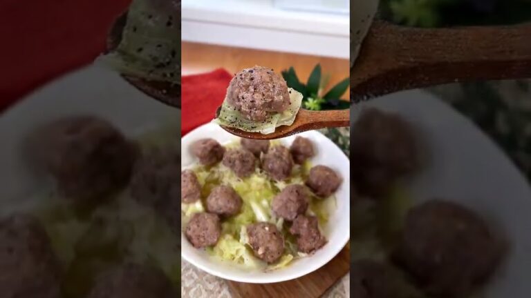 【レンジで簡単！キャベツと肉だんごで洋風蒸し】