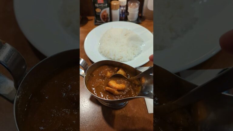 アングル 電車に乗ってまでリピート 海老たっぷり『えびカレー』 尼崎市 阪急塚口駅 #食べ歩き