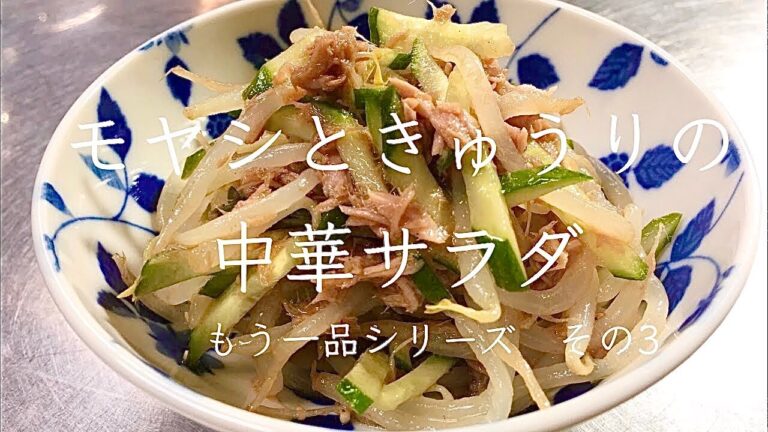 【料理】【簡単】モヤシときゅうりの中華サラダ/後もう一品シリーズ【手抜き料理】【節約】