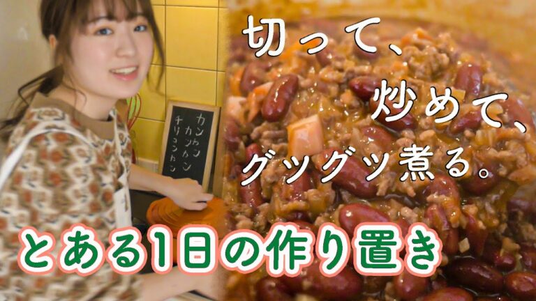 【とある日の作り置き】料理音フェチ多めのチリコンカン作り！