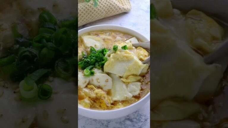 主材料2つ🥚✨【お豆腐のとろ卵スープ】 #簡単レシピ