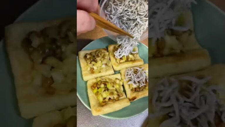 油揚げの納豆しらす#shorts