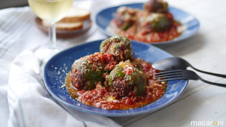 肉汁を完全封鎖！まるごと 肉詰め ピーマンの トマト煮 のレシピ 作り方