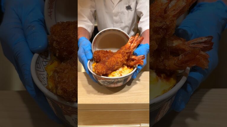 超巨大な極太エビカツ丼！エビを合計6匹使ったボリューム抜群な一杯【とんかつ一はなれ：日本橋】