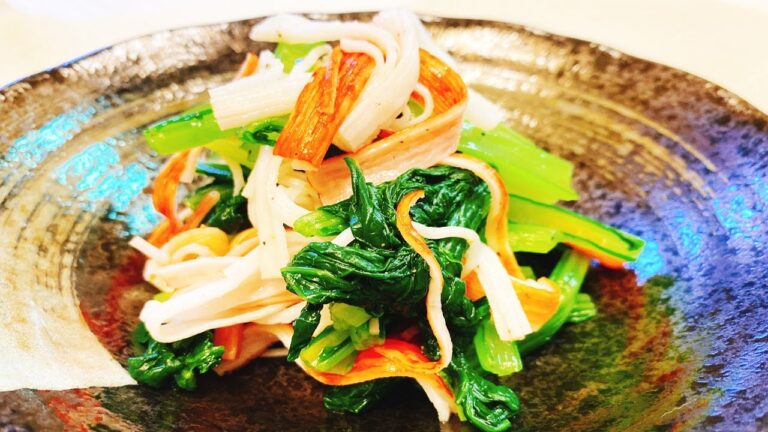 【やみつき小松菜】意外と美味しい！「小松菜炒め」でも「小松菜煮びたし」でもない、かにかまを使った簡単レシピです、悪魔的な旨さ【時短料理研究♪あいこチャンネル】