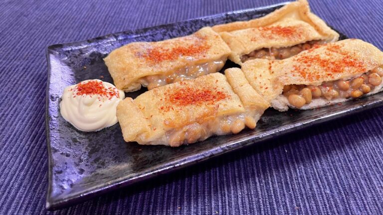 【究極に美味しい！】油揚げの納豆チーズ包み【おつまみ】【簡単男飯】
