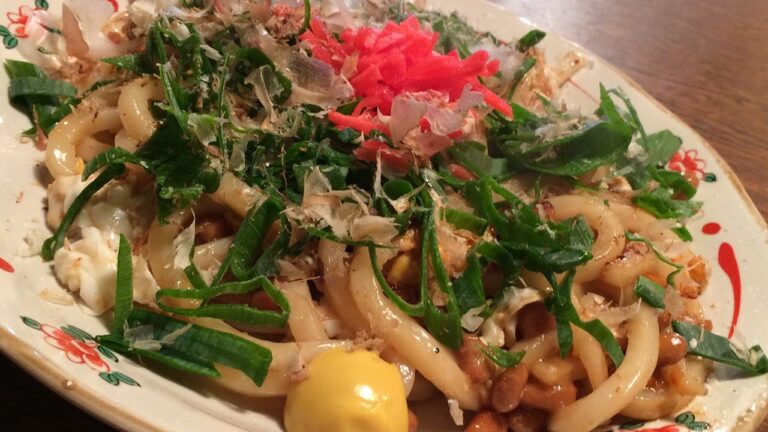 「納豆焼うどん」作り方