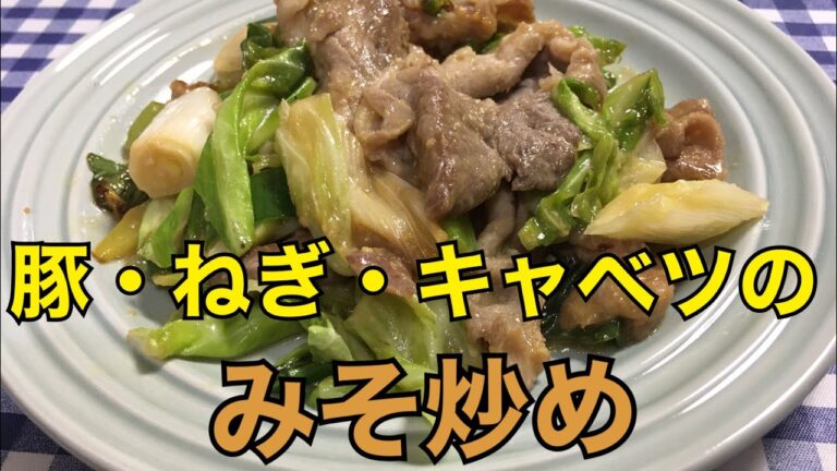【簡単男飯】栄養満点！豚・ねぎ・キャベツのみそ炒めの作り方