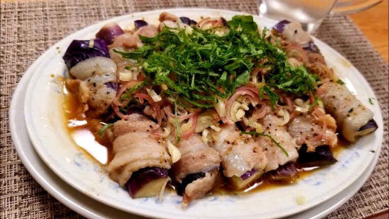 どんな素材も美味しくなる魔法のような調理方教えます❗（茄子の肉巻きの例）
