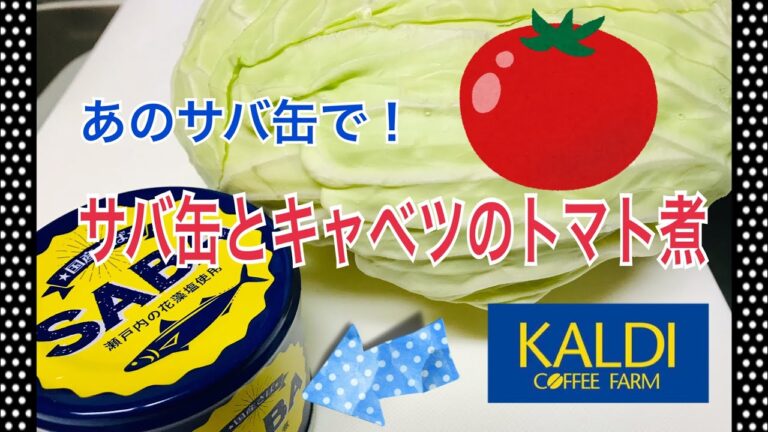 KALDIのサバ缶を使って！サバ缶とキャベツのトマト煮作ります。