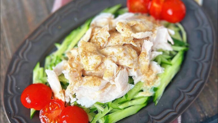 濃厚胡麻だれ♪鶏ささみときゅうりの棒棒鶏