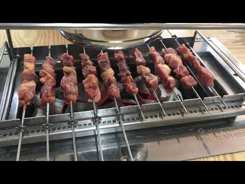 韓国の回転する焼き鳥器