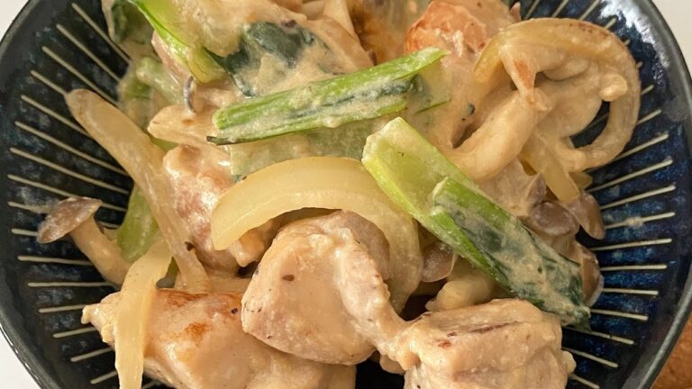 ダイエット中でも食べられる！鶏もも肉のクリーム煮𓂃◌𓈒𓏲𓆸