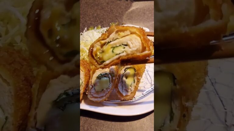 ササミチーズ大葉カツ😋サクサクとろ～り🧀