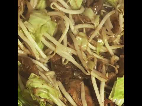 味付き肉の野菜炒め