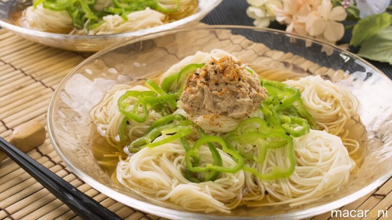 お鍋ひとつで即完成！ ツナマヨ ピーマンの サラダ そうめん のレシピ 作り方