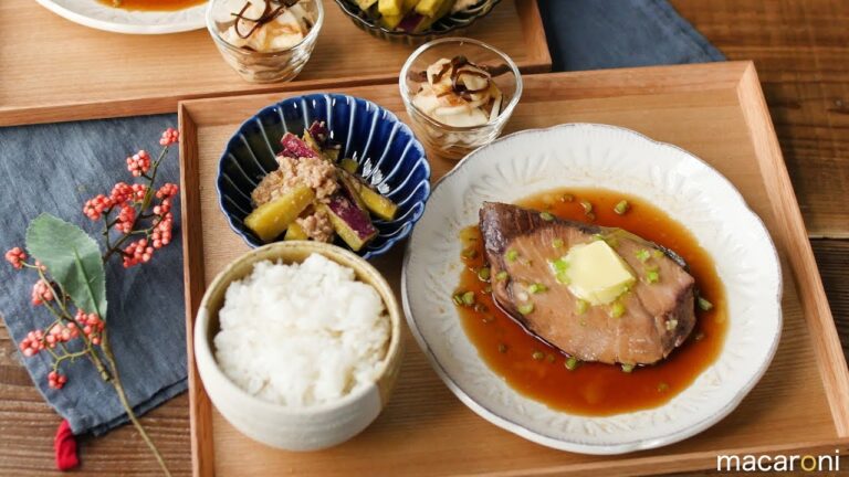 【30分で毎日定食】レンジで簡単！ぶりのバター照り焼き定食 の レシピ  作り方