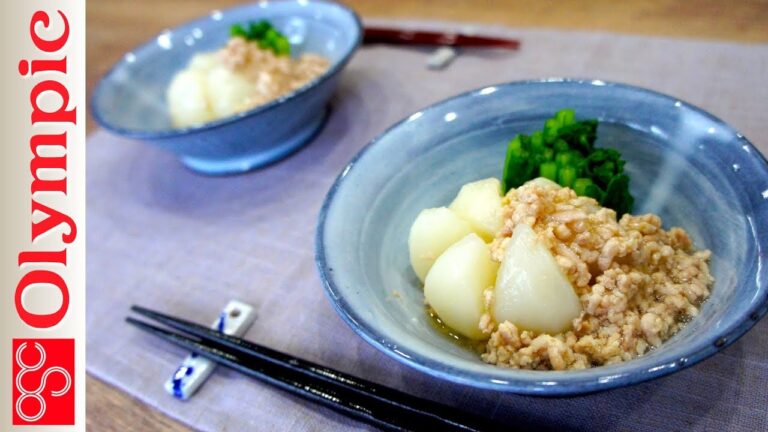 オリンピックの超簡単レシピ　 かぶと鶏ひき肉のそぼろ塩あんかけの作り方