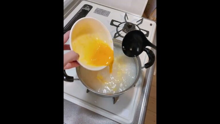 【とろろを使った】卵中華粥