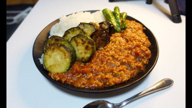 【無水カレー】爆速20分で夏野菜の無水キーマカレー