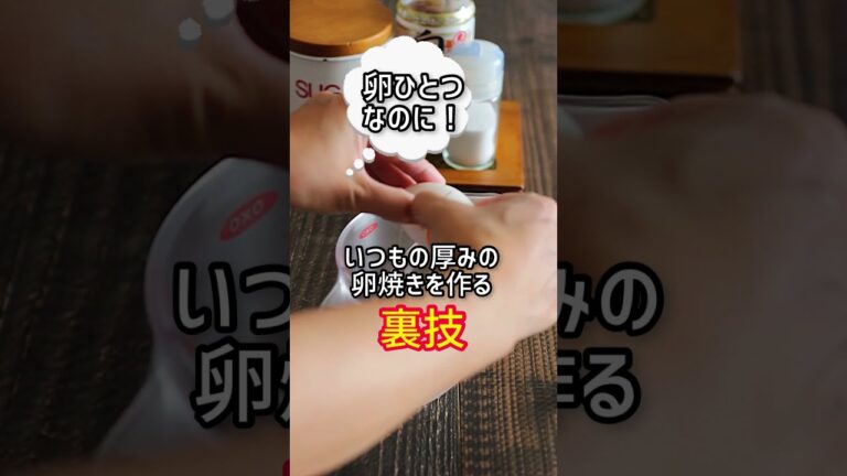 【技あり】卵1つで厚みのある卵焼き【いつもの卵焼き専用フライパンで】