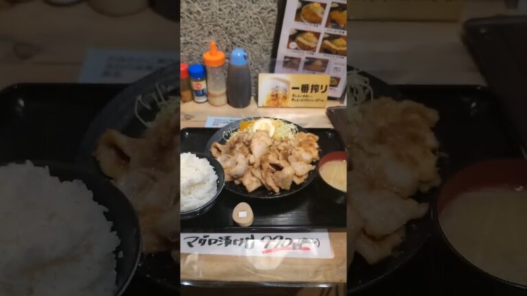 湘南台「豚菜」で生姜焼き定食屋をダブルで食べました