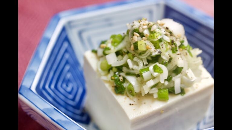 ネギ塩冷奴の作り方　How to make Negishio-hiyayakko (Tofu)