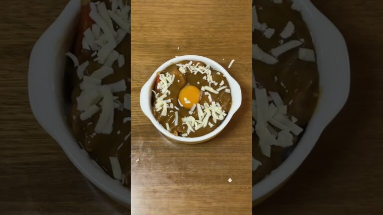 夜ごはんで余ったカレーをドリアにアレンジしたかった【わずかに失敗】#shorts