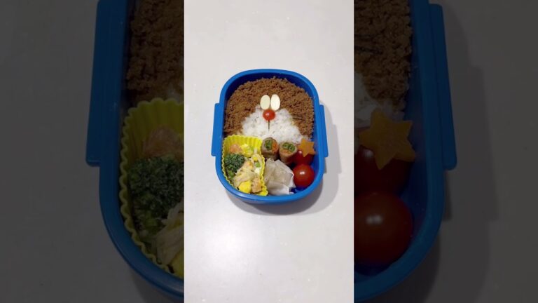【節分弁当】もうすぐ節分だからオニえもん⁈弁当作ってみた #shorts #節分 #幼稚園弁当 #キャラ弁 #ドラえもん