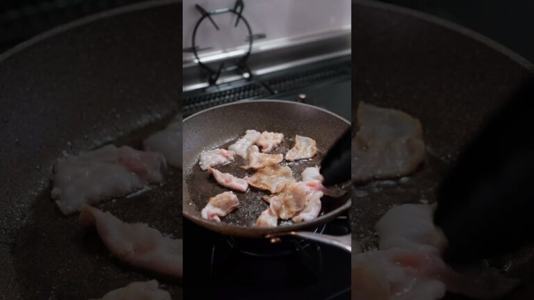 【めんつゆで簡単】豚バラときのこの和風パスタの作り方 [パスタレシピはBINANPASTA] #shorts