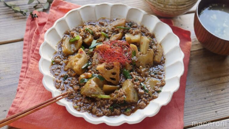 ピリ辛シャキシャキ。麻婆れんこん の レシピ 作り方