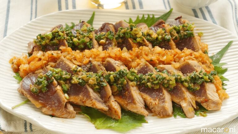 韓国風アレンジ！ フライパンで ごま油 香る ピリ辛 かつおの たたき のレシピ 作り方