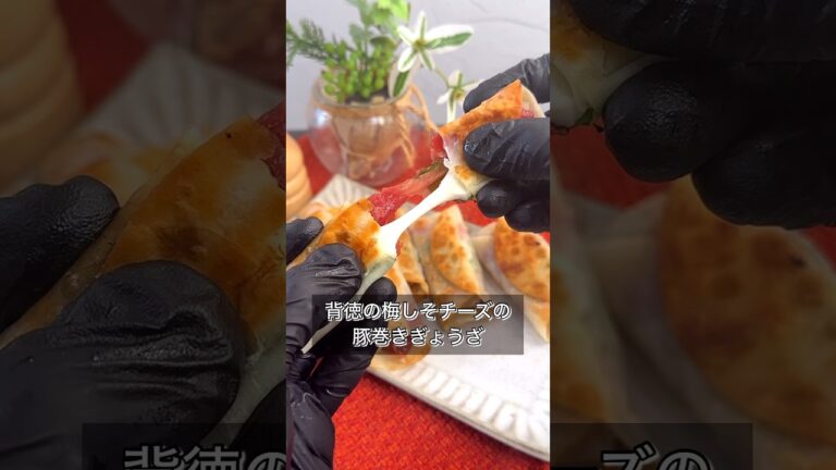 背徳の梅しそチーズの豚巻きぎょうざ