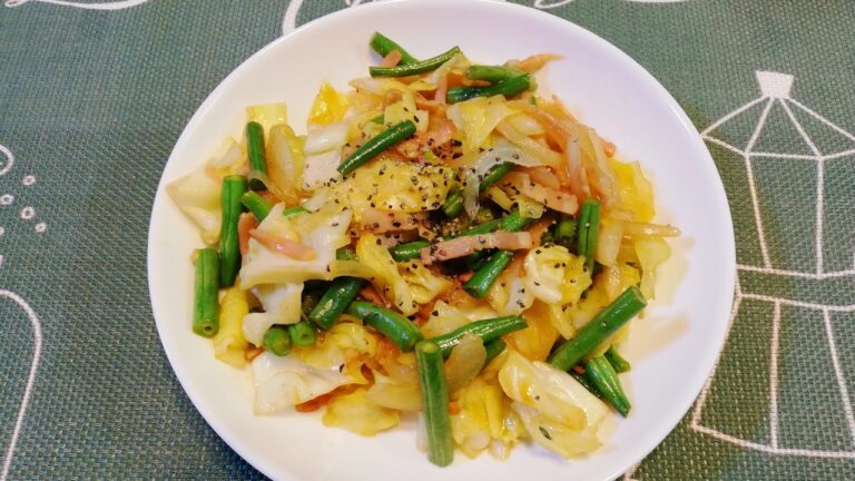 【簡単】甘辛ソース野菜炒めを作りました