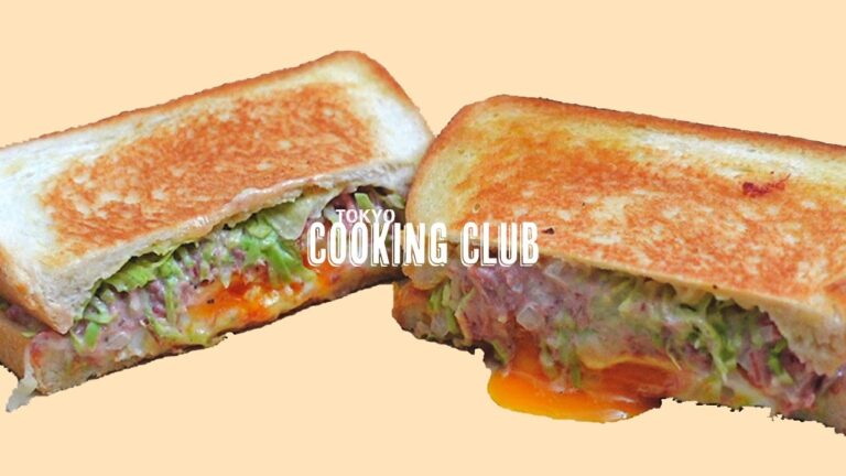 【コンビーフサンドイッチの作り方】フライパンでホットサンド簡単レシピ / キャベツ・マスタード入り