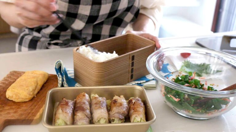 【お弁当作り】さっぱりで美味しい♡キャベツの肉巻きマスタードソース弁当bento＃892