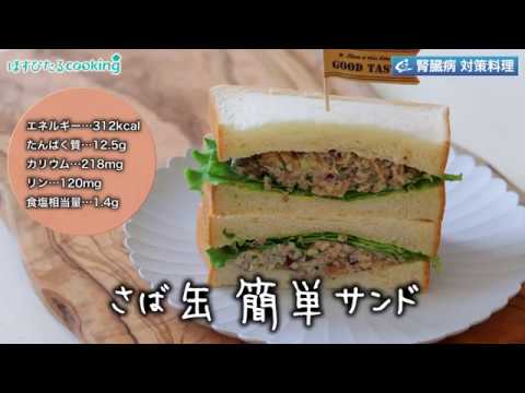 管理栄養士監修！腎臓病対策にも【さば缶簡単サンド】