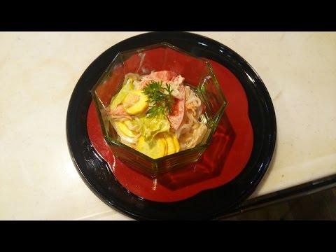 しらたきとキムチのサラダ [Salad with Shirataki & Kimchi]