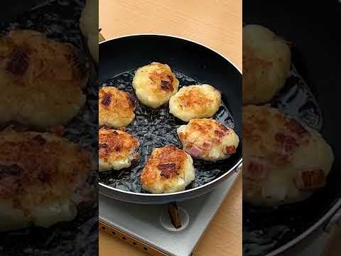 【揚げ焼きで作る】ベーコンチーズのハッシュドポテトの作り方 #Shorts