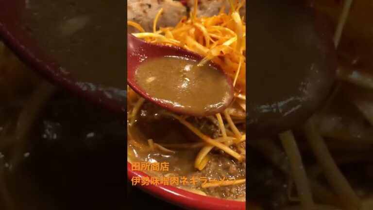 【味噌ラーメン専門店の実力！伊勢味噌スープは濃厚コク美味！】全国ラーメン　田所商店　【限定】伊勢味噌肉ネギラーメン＋チャーシュー3枚ﾄｯﾋﾟﾝｸﾞ