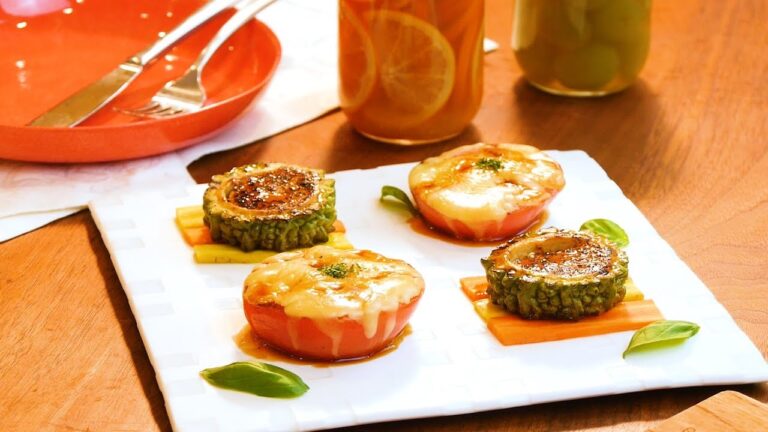 トマト焼きとゴーヤつくね