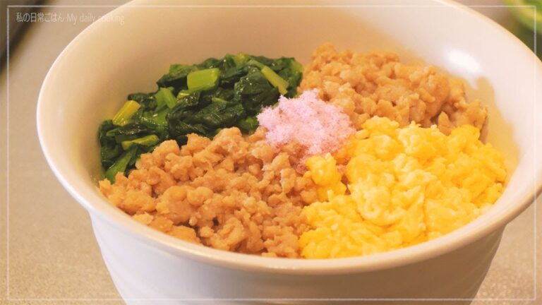 三色そぼろ丼 適当に作っても美味しい至福のごはん Popular Japanese food ASMR