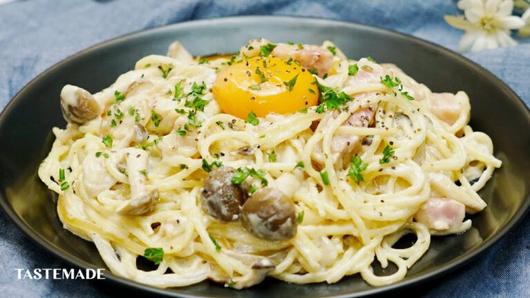 【生クリームで】簡単濃厚チーズクリームパスタ